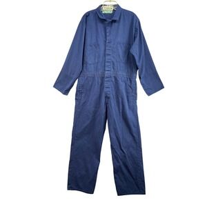 Universal Overall Coveralls Men L Regular Navy Blue Industrial Workwear Jumpsuit